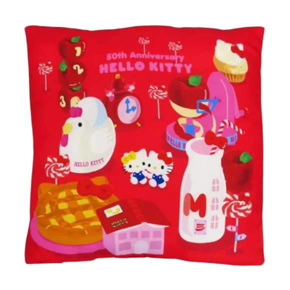 Sanrio Hello Kitty 50th Anniversary Red Pillow - Picture 1 of 7